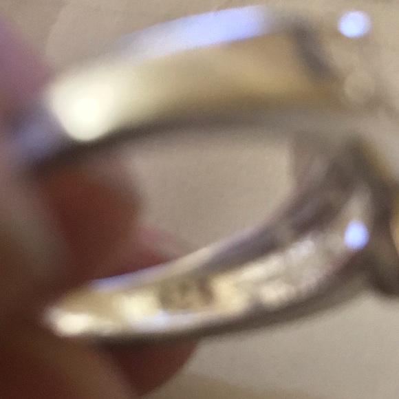 HP π Open Heart Ring With Two Bars 925 Sterling - Picture 4 of 6